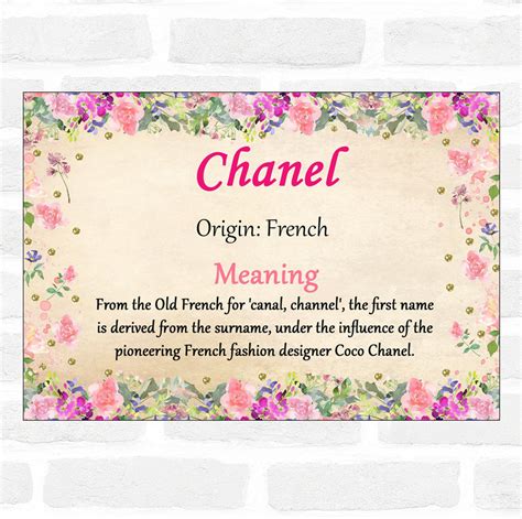 what does chanel name mean.